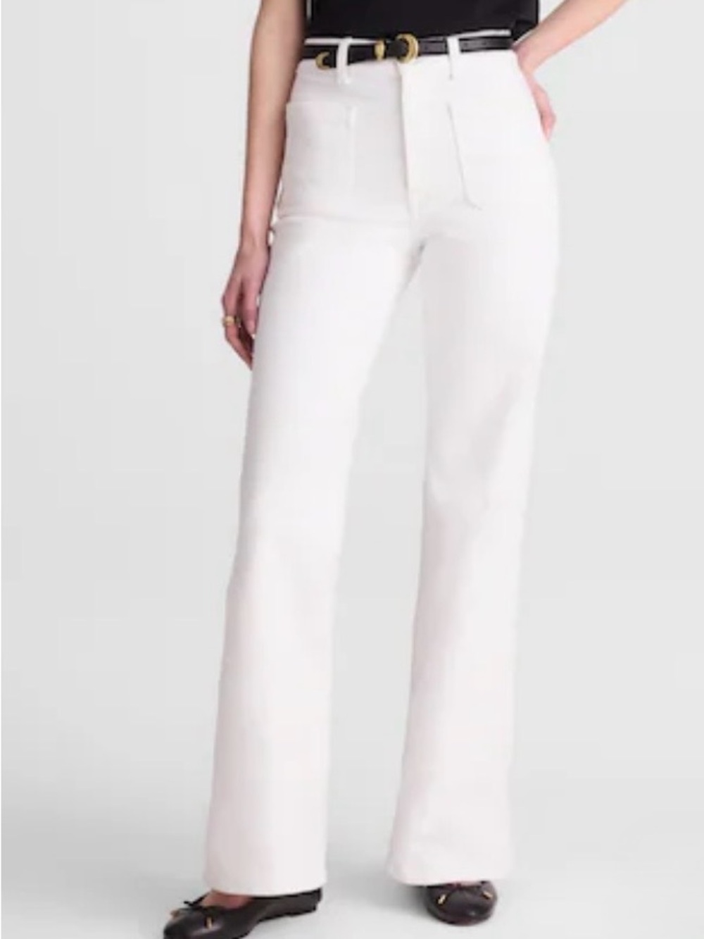 Madewell Women’s The Emmy Wide-Leg Jeans in white. NWT. Size 24